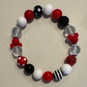 Red and Black Beaded Bracelet